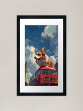 Welsh Corgi in London Framed