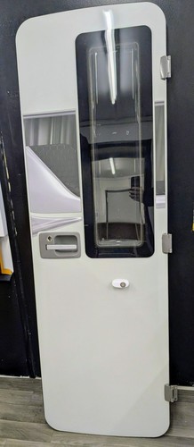 Grey caravan habitation door - grey,