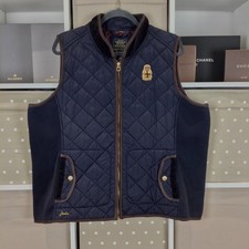 Joules Quilted Gilet Size 20 Marine Blue Hybrid Pockets Body Warmer Full Zip