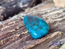 Silver 925 Malachite on Azurite pendant with a sterling silver chain