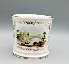 Antique English Porcelain Staffordshire Christening Porter Mug Tankard C1840