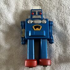 Vintage Working Tinplate Windup Robot Tobar