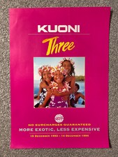 Original 1993 Kuoni 'Three' travel agents tourism holiday travel poster