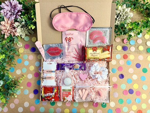 Pink pamper hamper beauty spa - hamper,