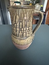 Large 3 Pint Vintage Drip Glazed Studio Potterry Jug C Or G B Mark - Gill Bliss?