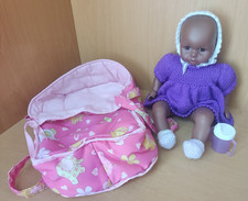 Lissi Baby Doll 18" Ethnic Soft Body Early Learning Centre Dressed with Carrier