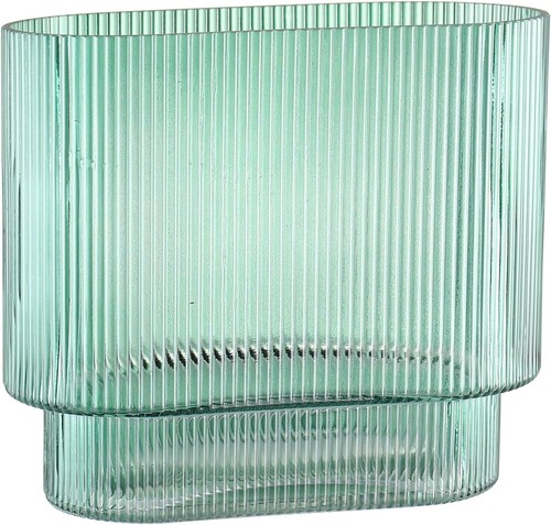 Ribbed fluted vase for - vase,