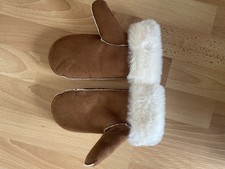 Faux Fur Lined Suede Mittens Brand New Without Tags