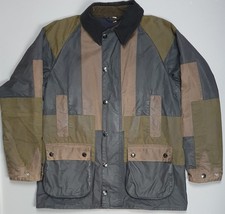 Men’s Paul Smith x Barbour 'Land & Sea' Jacket Size Large Brown Navy Wool Lined