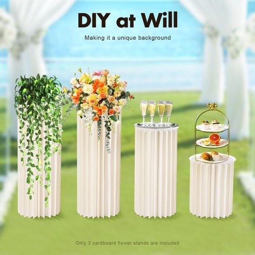3pcs cylinder pedestal stands - 3pcs,