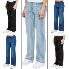 Enzo Womens Wide Leg Jeans