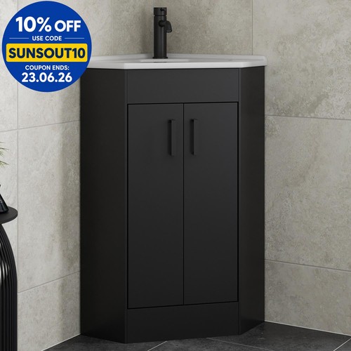 Avox black double door corner - avox,