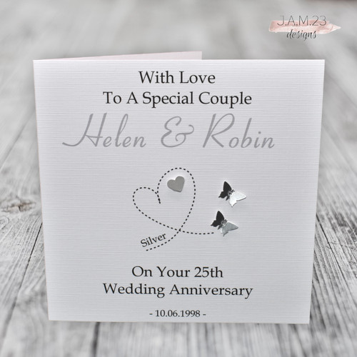 Personalised silver 25th - personalised,
