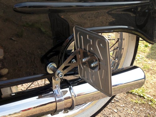 License plate holder - license, side