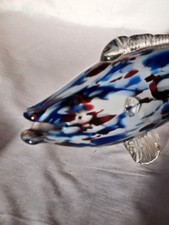 Murano Art Glass  -   Nice Display  -  35cm Long Multi-Colored Fish Figurine