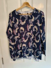 HUSH Navy blue Tiger Print Jumper - Size 10
