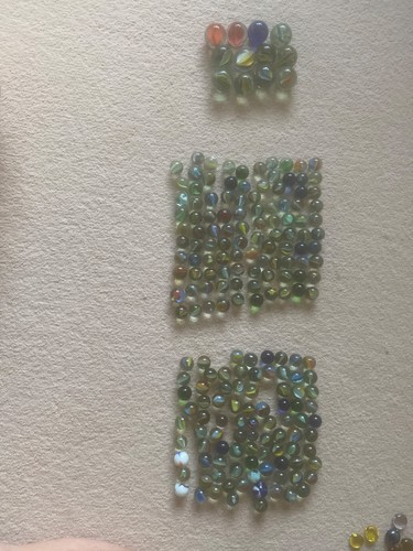 Glass marbles 190 small - and, 9