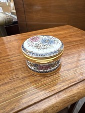 Falcon China Victoriana Floral Hinged Trinket Box. Excellent Condition