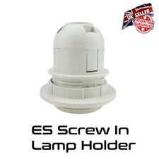 Lamp Holder Table Lamp E27 Large Screw ES Bulb Black or White *UK Supplier*