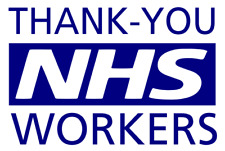 Thank-you NHS Workers Decal – 10% Donation, No Background, Multiple Sizes