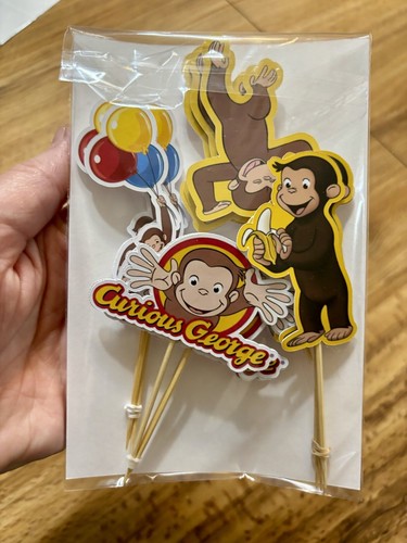 Curious george cupcake toppers - curious,