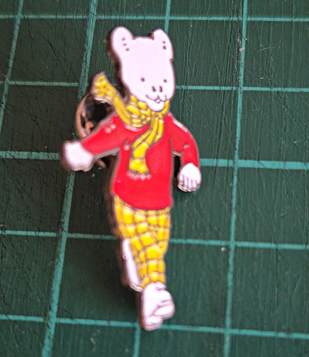 Rupert character enamel - character,