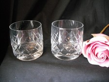 Pair of Lead Crystal Cut Glass