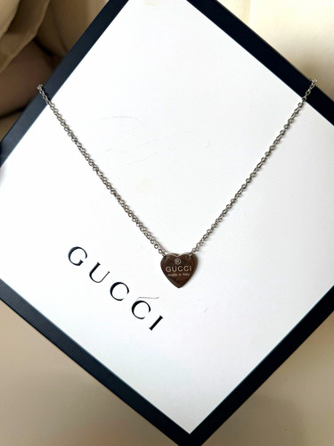 Gucci silver heart charm - gucci,