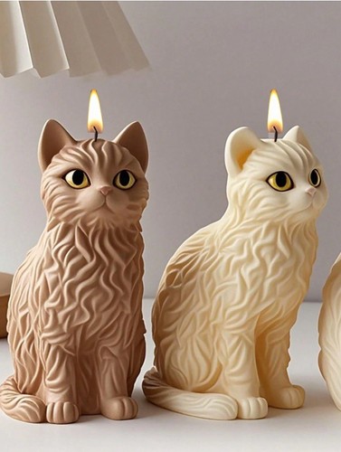 Cat shaped candles - shaped,