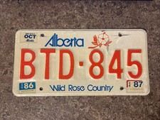 1986 1987 Alberta Canada
