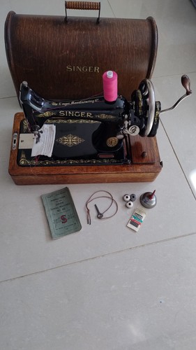 Singer vintage 99k hand crank - singer,