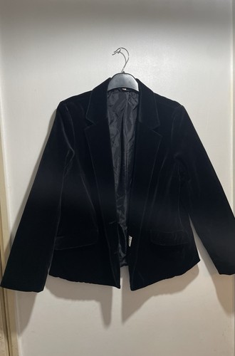 Vintage black velvet jacket - black,