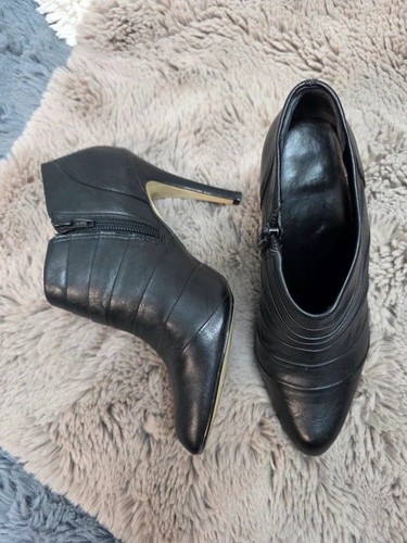 Faith black leather layered - leather,