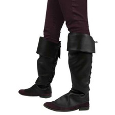 Deluxe Pirate Boot Covers Blackbeard Fancy dress