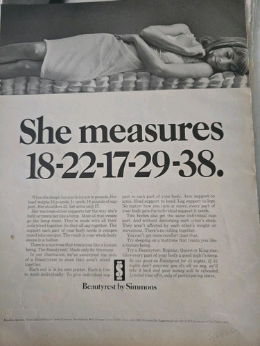 1968 beautyrest simmons bed - beautyrest, by