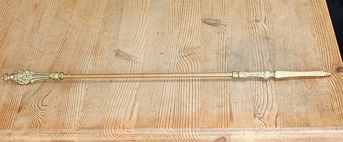 Substantial brass fireside