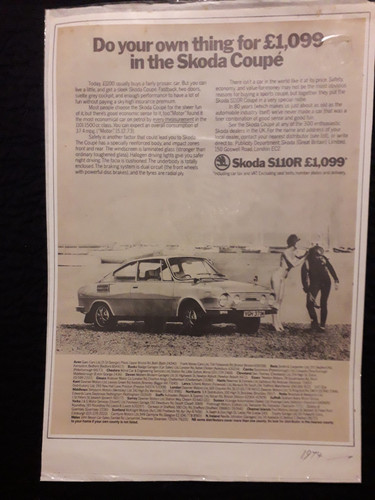 Skoda coupe s110r card - skoda,