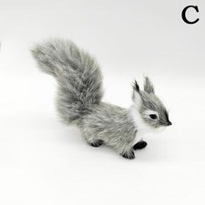 Mini Plush Squirrel Figurine -