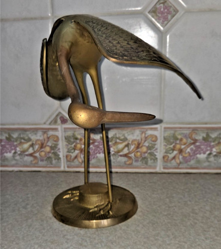 Vintage tall solid brass - tall,