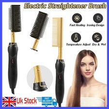 Hair Hot Comb Straightener Professional Press Comb Electric Hot Comb Portable UK