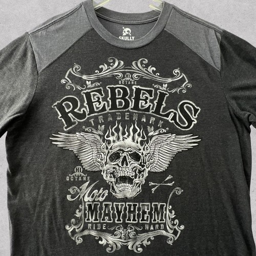 Skully shirt mens gray - t,