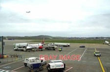 PHOTO  THE APRON AT EDINBURGH AIRPORT THE SAAB 340B ON THE APRON WAS DUE TO FLY
