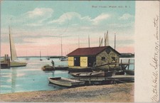 Boat House Watch Hill Rhode Island RI Boats to Let 1907 Westerly Postcard