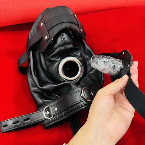 Leather head hood - head, eye