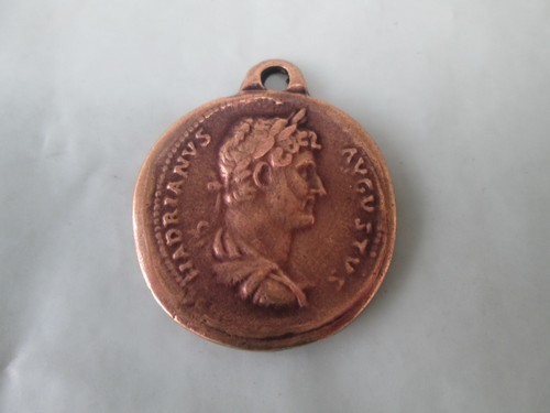 Old roman gilt metal hadrianvs - gilt,