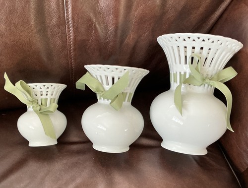 White ceramic vase set - 3,