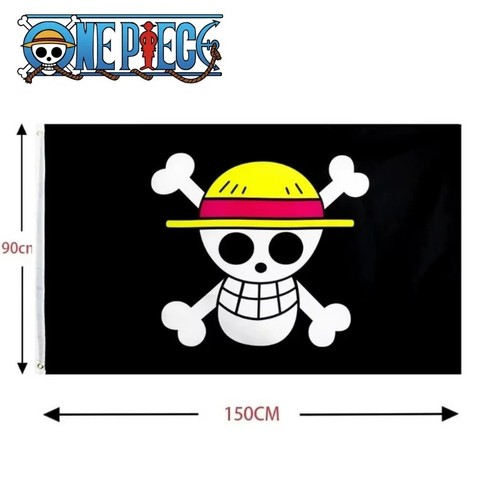 One piece flag anime straw - one, hat