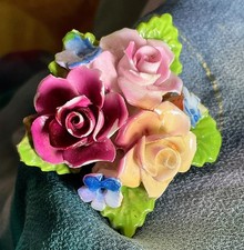 Vintage THORLEY Brooch Bone