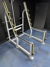 OLYMPIC SQUAT RACK PLATE LOADED SILVER/BLACK COMMERCIAL GYM EQUIPMENT FOR SALE
