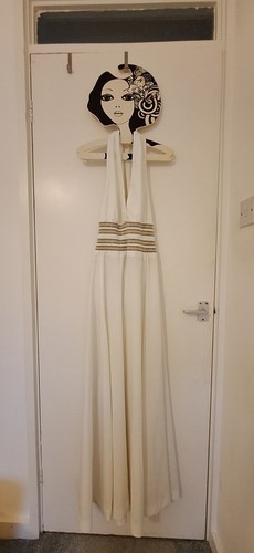 Vintage 70s halter neck maxi - 70s,